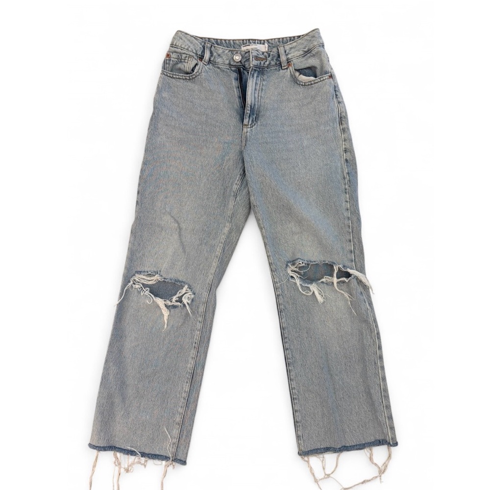 GarageDenim Classic 90s Straight Leg Distressed Jeans Light Blue Wash Size 1/25